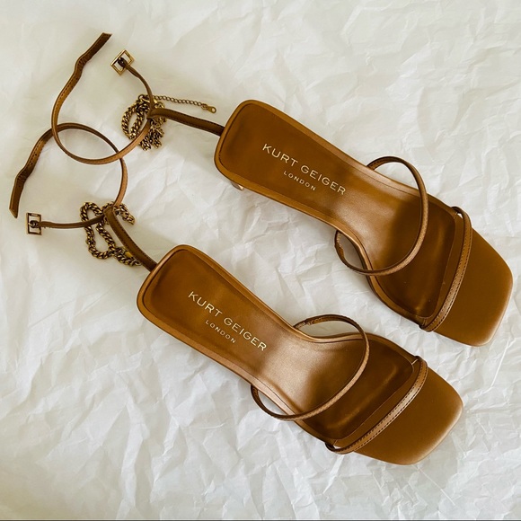 Kurt Geiger | Shoes | New Kurt Geiger Blake Chain Strap Heeled Sandals |  Poshmark